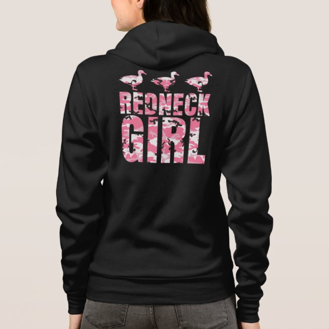 Veste À Capuche Chemise de fille de plouc avec les canards roses (Dos)