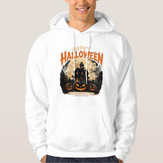 Veste À Capuche Chemise de maison hantée crâne Halloween vintage