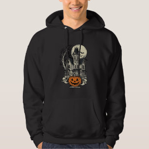Veste À Capuche Chemise de Maison Hantée Gravure Vintage Halloween