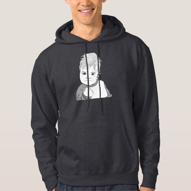 Veste À Capuche Chemise de Meme d'enfant de succès (Devant)