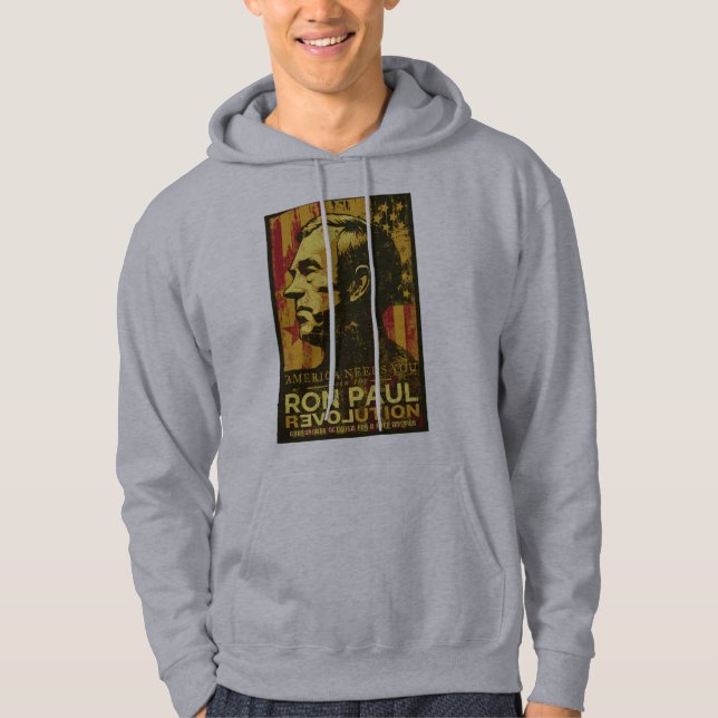 Veste À Capuche Chemise de révolution de Ron Paul (Devant)