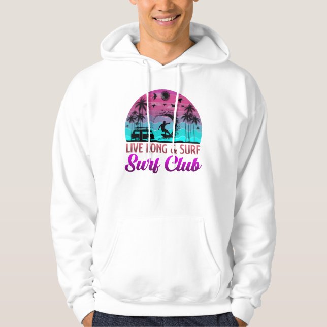 Veste À Capuche Chemise de sudation Surf Club pour les amoureux de (Devant)