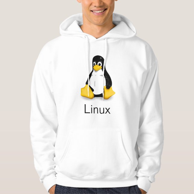 Veste À Capuche Chemise de Tux Linux (Devant)