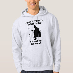 Veste À Capuche Chemise drôle de pêche de glace