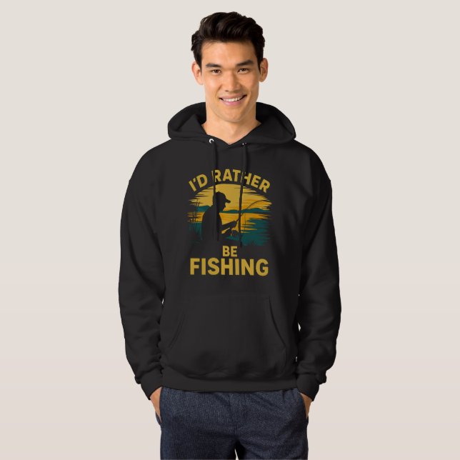 Veste À Capuche Chemise drôle de pêche pour hommes  (Devant entier)
