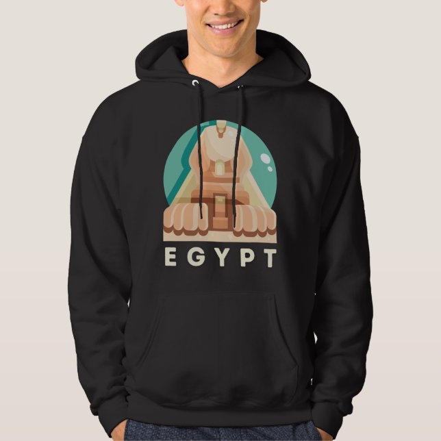 Veste À Capuche Chemise égyptienne Pharaoh Sphinx (Devant)