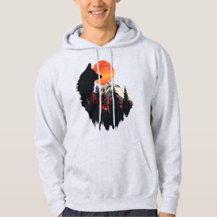 Veste À Capuche Chemise graphique du coucher de soleil majestueux