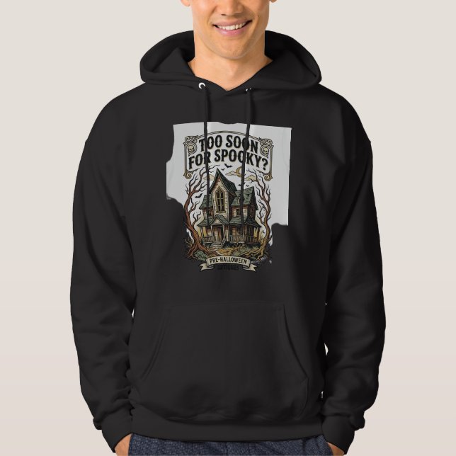 Veste À Capuche Chemise Halloween précoce Design de maison hantée  (Devant)