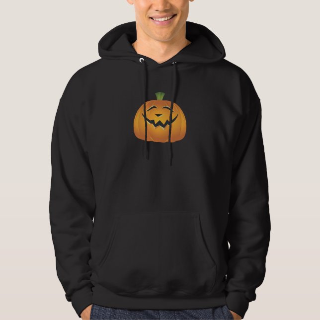 Veste À Capuche Chemise Jack-o'-lantern Citrouille Halloween (Devant)