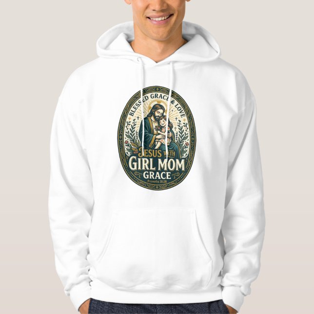 Veste À Capuche Chemise Jésus Maternité Micro Identités Foi Base (Devant)