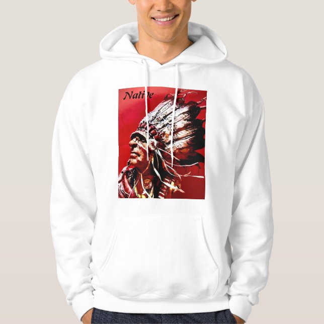 Veste À Capuche Chemise originale d'art de fierté amérindienne (Devant)
