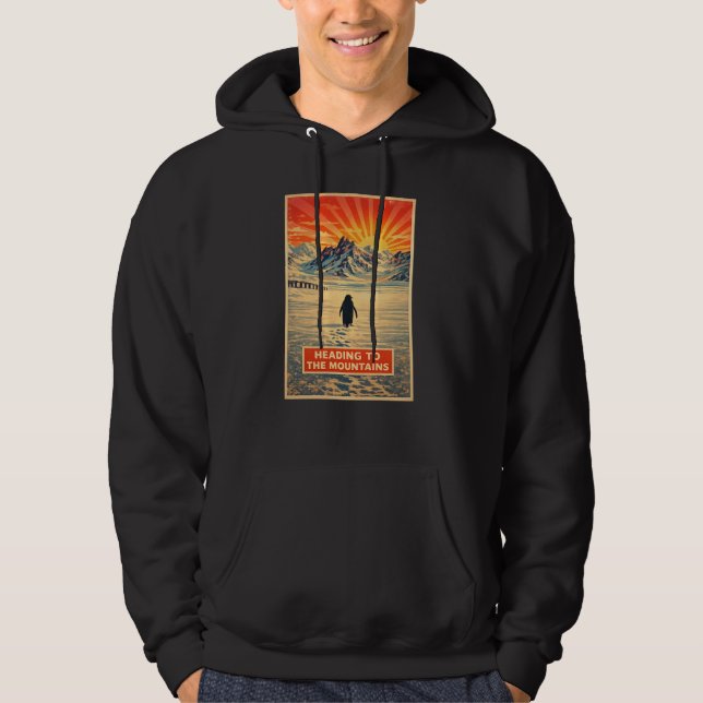 Veste À Capuche chemise pengouin montagne  (Devant)
