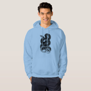 Veste À Capuche Chemise serpent noir et bleu pour hommes