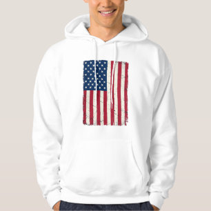 Veste À Capuche Chemise vectorielle du drapeau américain en détres