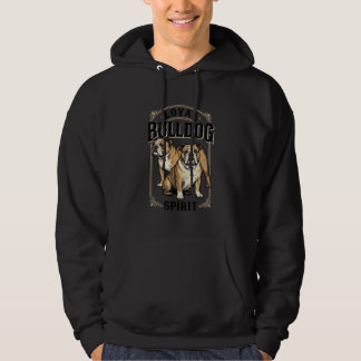 Veste À Capuche Chemise Vintage Bulldog Twin Bulldogs Gravure Tee_