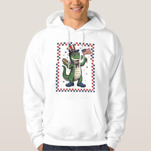 Veste À Capuche Chemise vintage drapeau de hot dog d'alligator pat