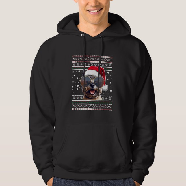 Veste À Capuche Cher doux X mas Père Noël Bernese Mountain Dog Chr (Devant)