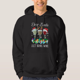 Veste À Capuche Cher Père Noël, Apportez Juste Du Vin Des Esprits