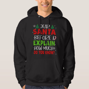 Veste À Capuche Cher Père Noël Avant D'Expliquer Combien Vous Conn