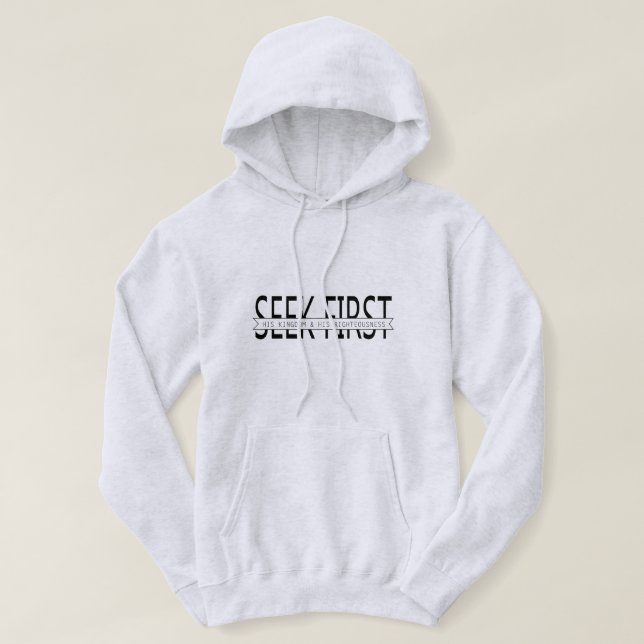 Veste À Capuche Chercher le premier T-shirt (Design devant)