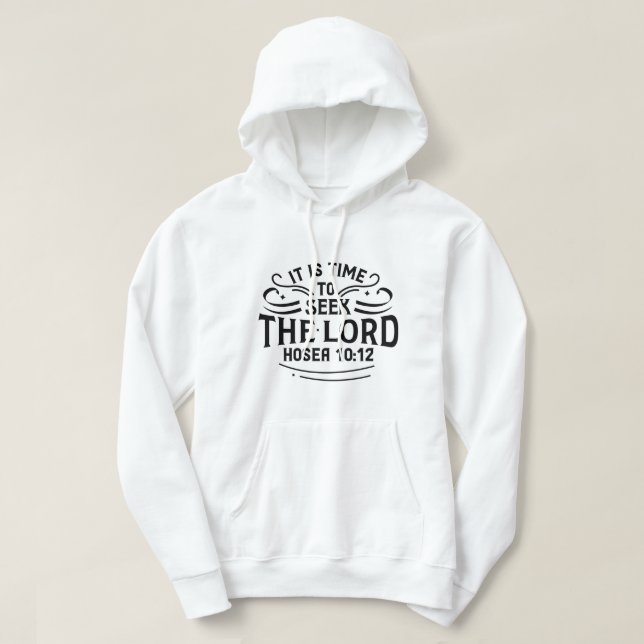 Veste À Capuche Cherchez le Seigneur T-shirt (Design devant)
