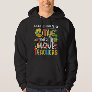 Veste À Capuche Chers parents Étiquette Vous êtes ça l'amour Ensei