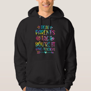 Veste À Capuche Chers parents Étiquette Vous êtes ça l'amour Ensei