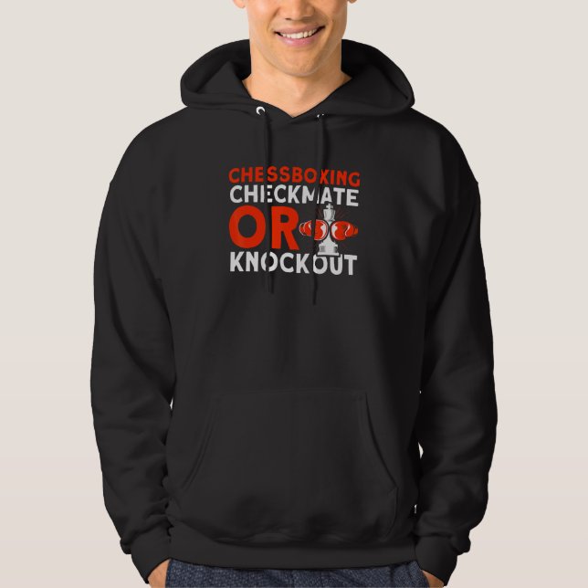Veste À Capuche Chessboxing Checkmate Ou Knockout Chessboxing Ches (Devant)