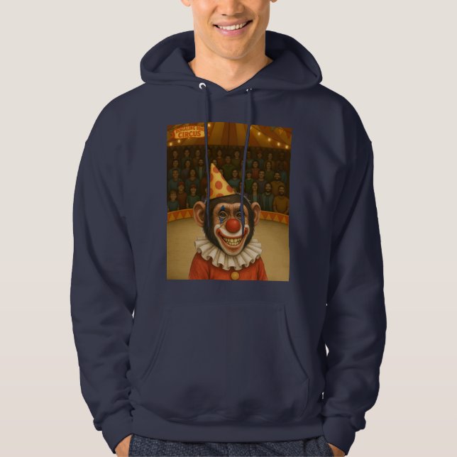 Veste À Capuche Chester le clown chimpanzé (Devant)