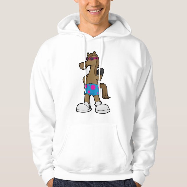 Veste À Capuche Cheval avec lunettes de soleil (Devant)
