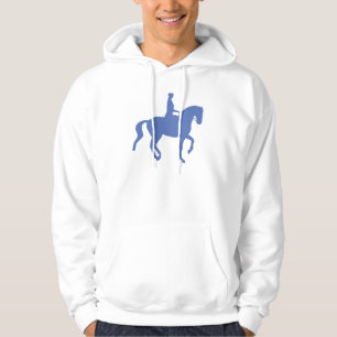 Veste À Capuche Cheval et cavalier de dressage de Piaffe (bleus)
