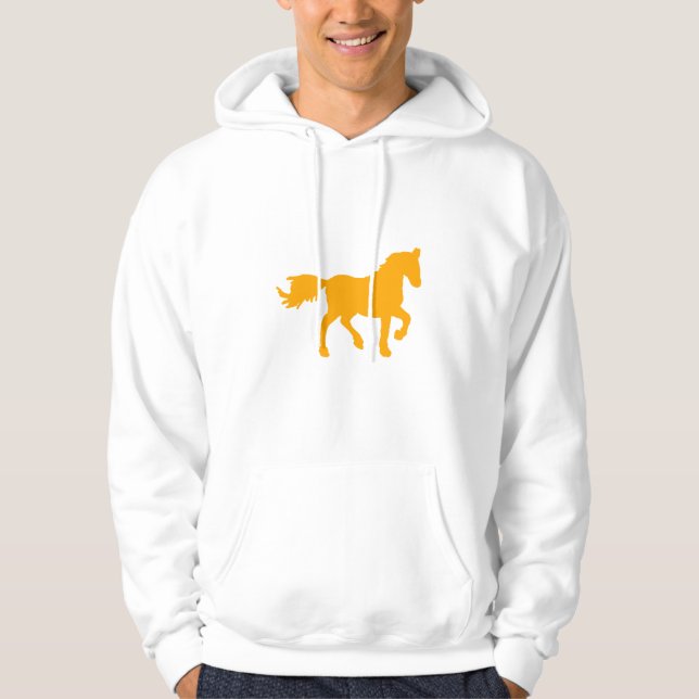 Veste À Capuche Cheval jaune du zodiaque chinois  (Devant)