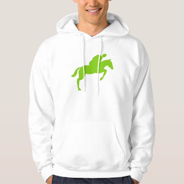 Veste À Capuche Cheval Jumping - Martian Green (Devant)