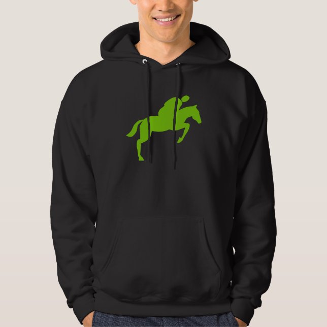 Veste À Capuche Cheval Jumping - Martian Green (Devant)
