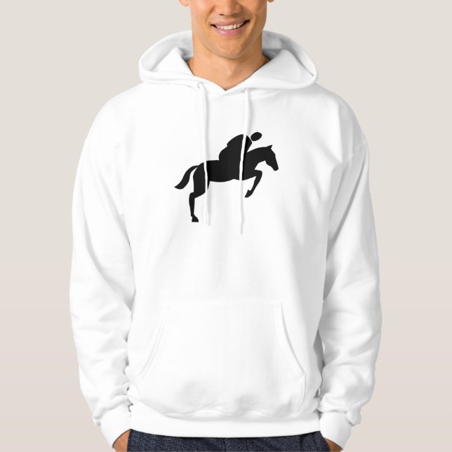 Veste À Capuche Cheval - Noir (Devant)