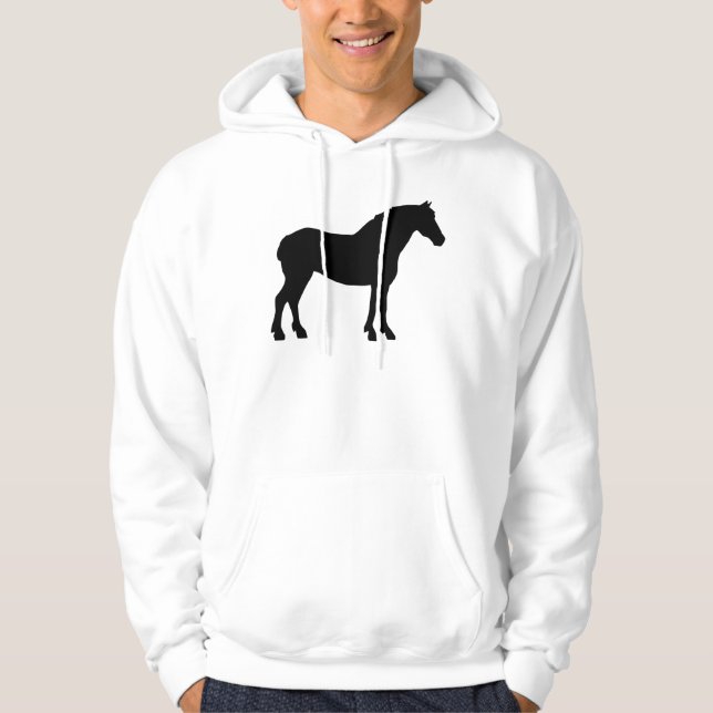 Veste À Capuche Cheval (noir) (Devant)