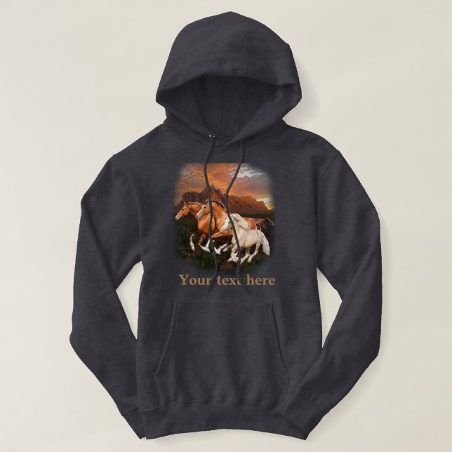 Veste À Capuche Chevaux sauvages d'Arizona (Design devant)