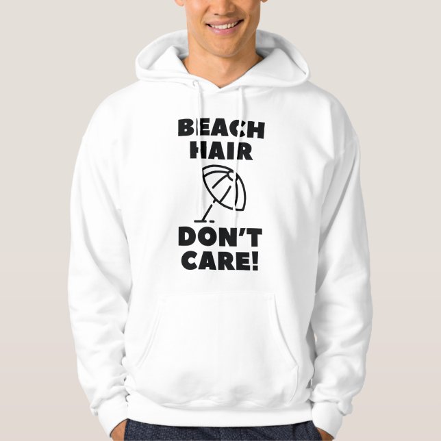 Veste À Capuche Cheveux de plage, on s'en fiche ! (Devant)