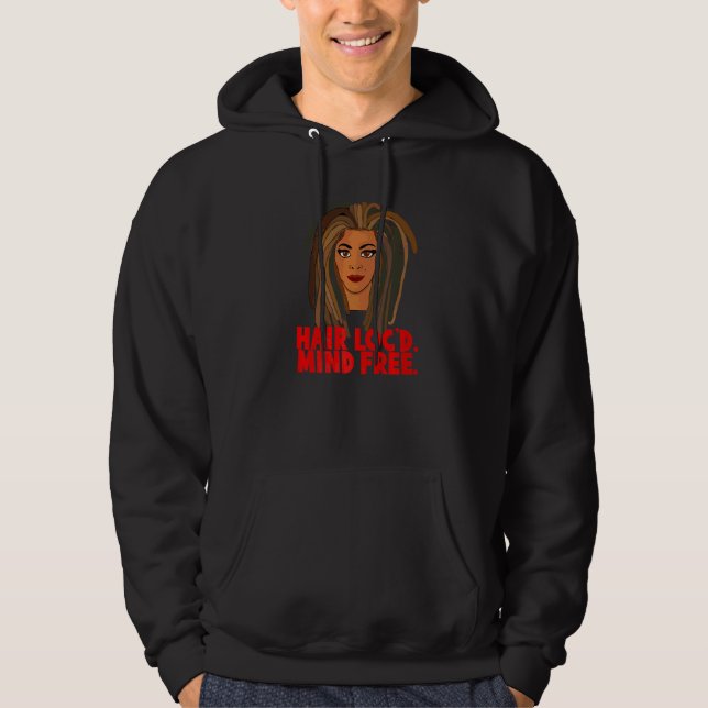 Veste À Capuche Cheveux verrouillés esprit libre Locs Dreadlocks (Devant)