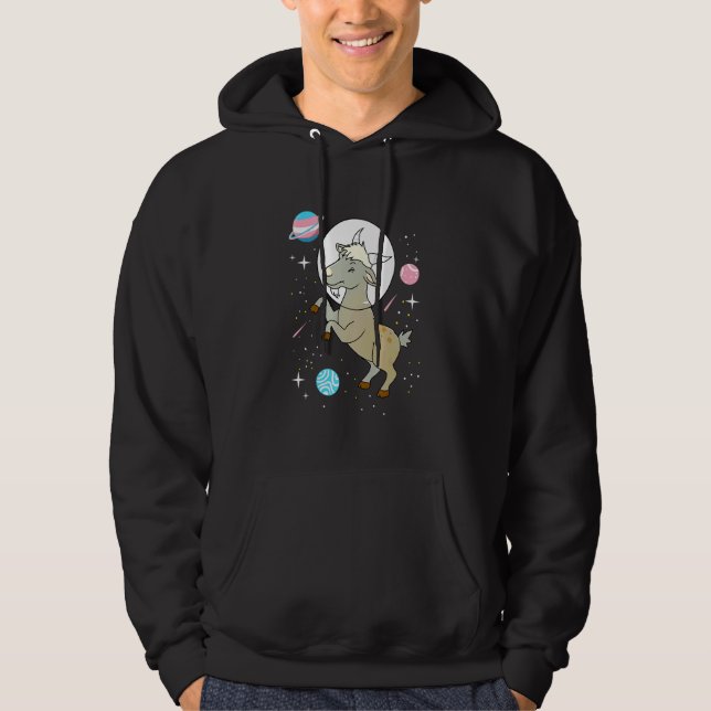 Veste À Capuche Chèvre Transgenre Dans L'Espace Fierté Trans (Devant)