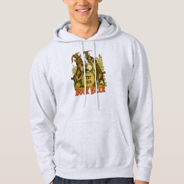 Veste À Capuche Chèvres Bock Bière Publicité (Devant)