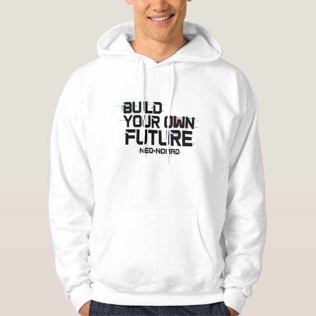 Veste À Capuche Chic sweat-shirt blanc avec impression graphique u (Devant)