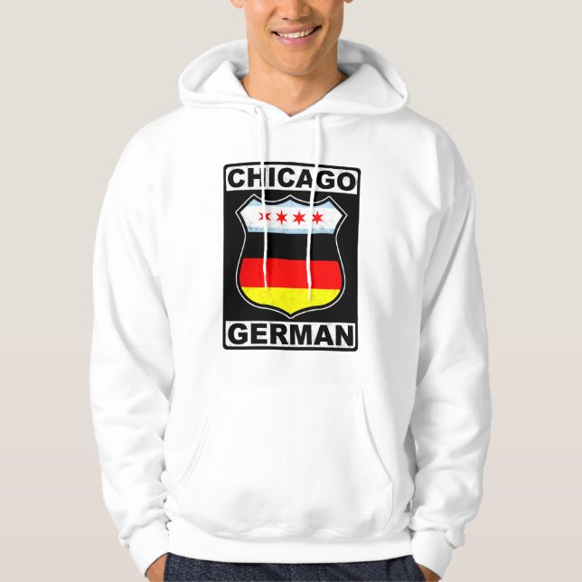 Veste À Capuche Chicago Allemand Américain (Devant)