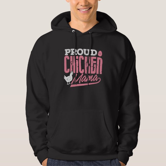 Veste À Capuche Chicken Lady  Proud Chicken Mama Farmer Women Girl (Devant)