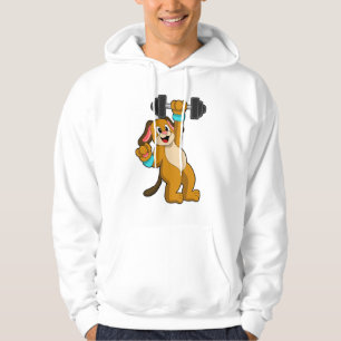 Veste À Capuche Chien à l'entraînement en force avec haltère