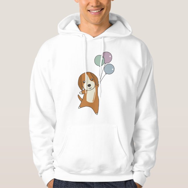 Veste À Capuche Chien beagle Monte Avec Des Ballons (Devant)