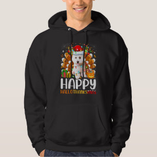 Veste À Capuche Chien Bichon Frise Halloween Noël Joyeux Halloth