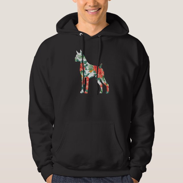 Veste À Capuche Chien Boxer Aloha Hawaïen (Devant)