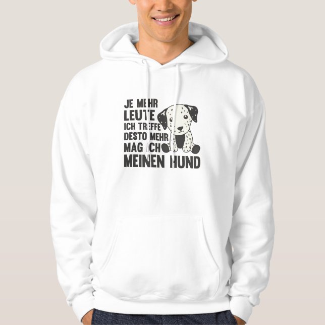 Veste À Capuche Chien Dalmatien n'aime pas les mignons chiens (Devant)