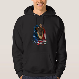 Veste À Capuche Chien de berger allemand Merica 4 juillet Drapeau